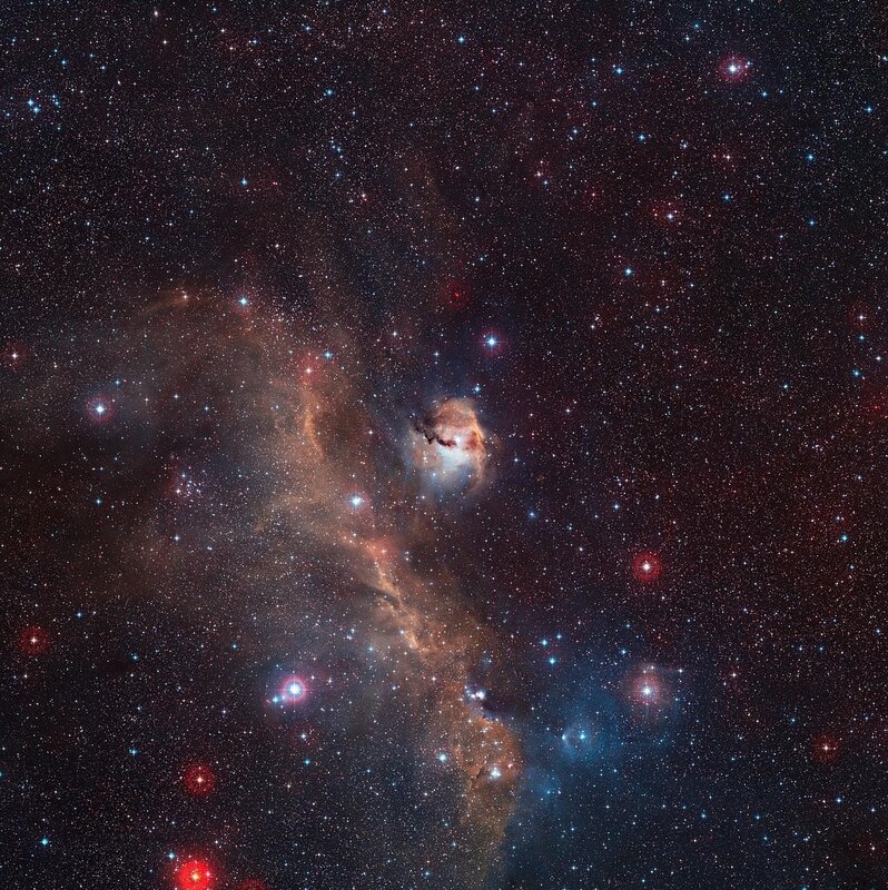 Nebula in Star Field — Black