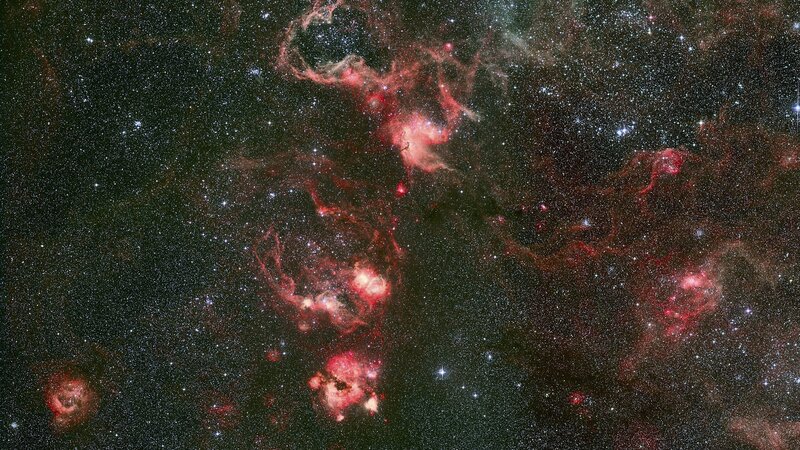 Nebula in the night sky