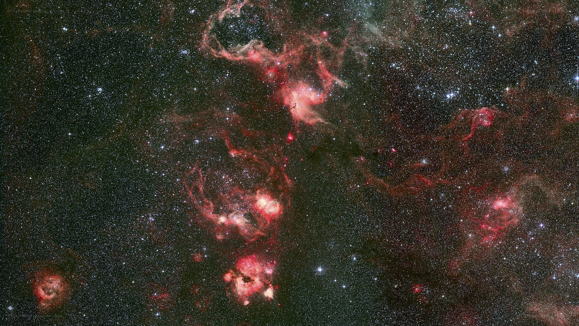 Nebula in the night sky