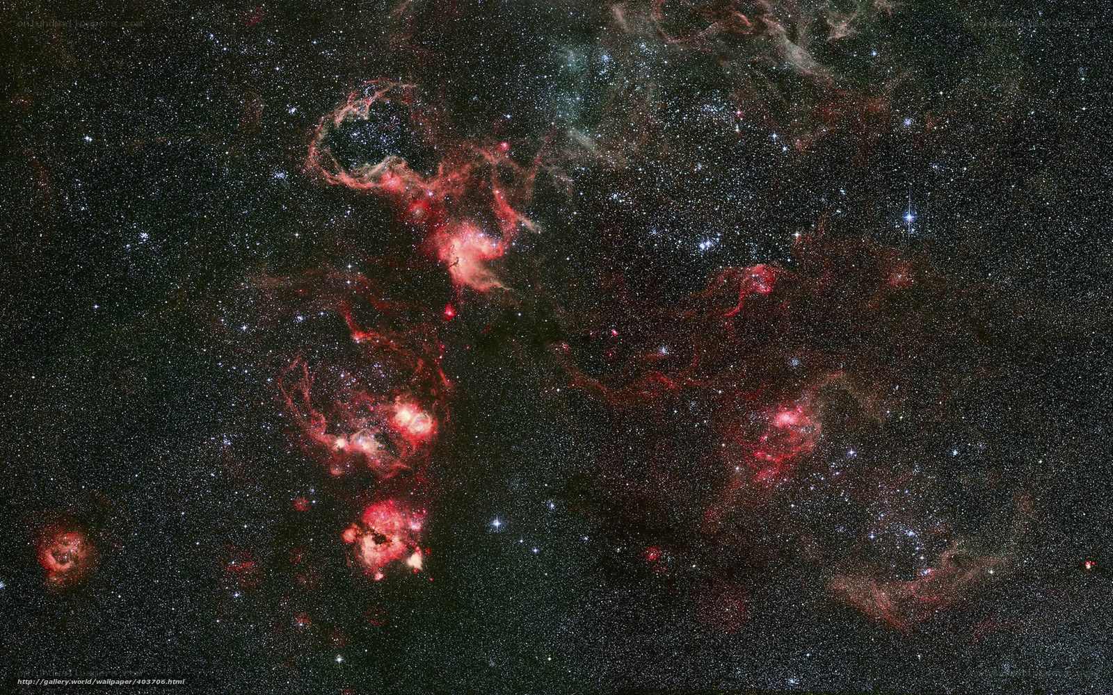 Nebula in the night sky