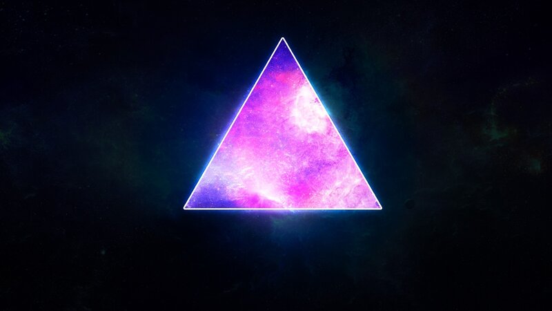 Nebula Inside Triangle