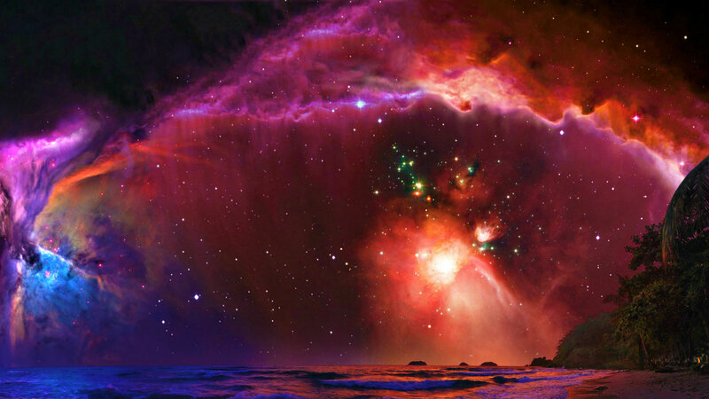 Nebula over Beach