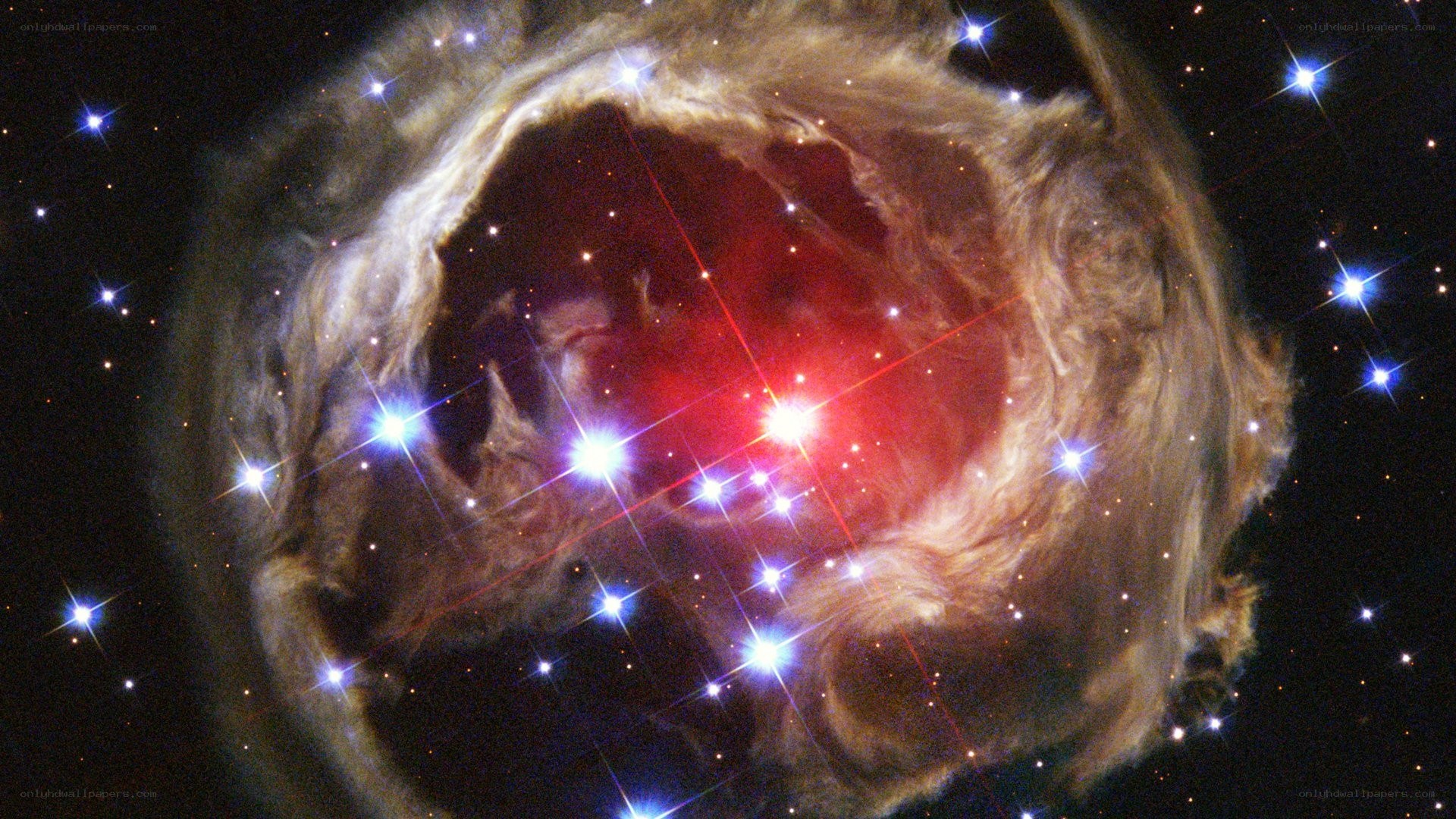 Nebula with central star cluster