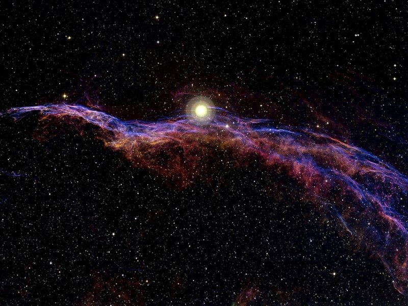 Nebula with Central Star — Purple, Dramatic, Night