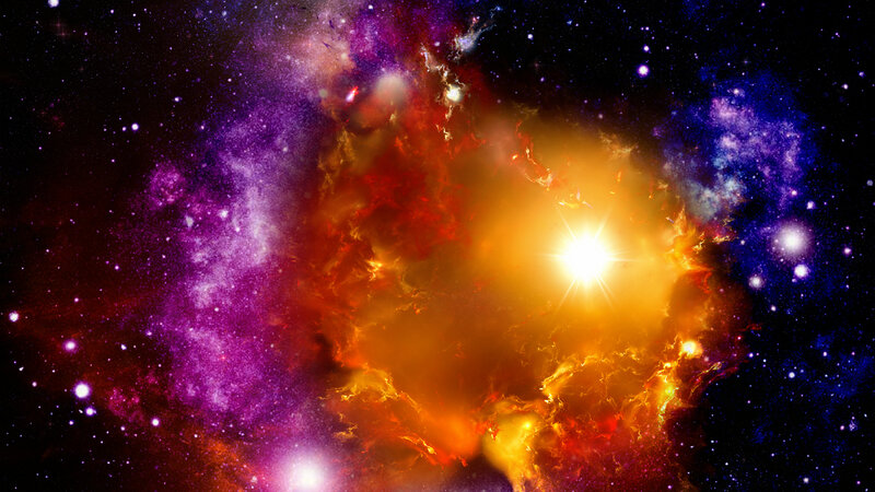 Nebula with Central Star — Purple, Dramatic