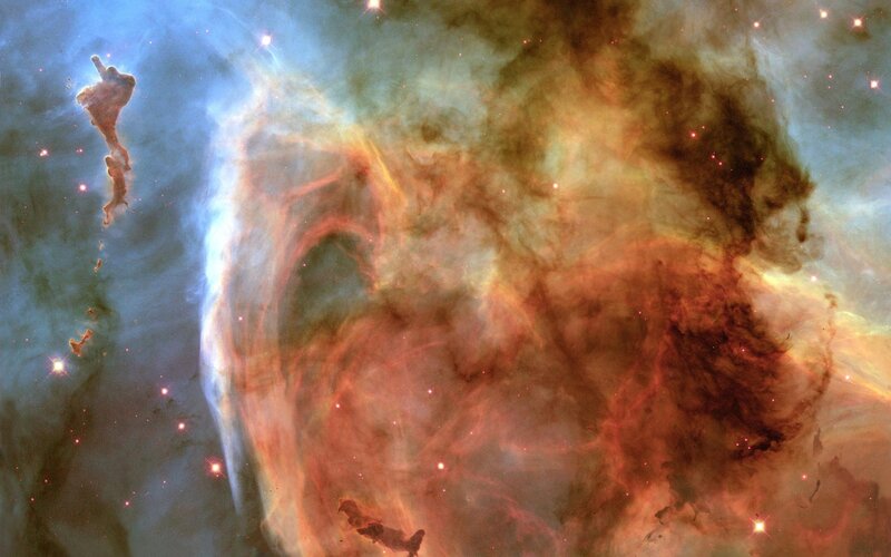 Nebula with Gas Clouds — Blue