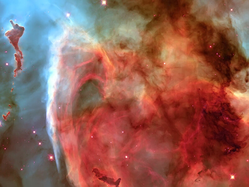 Nebula with Gas Clouds — Red