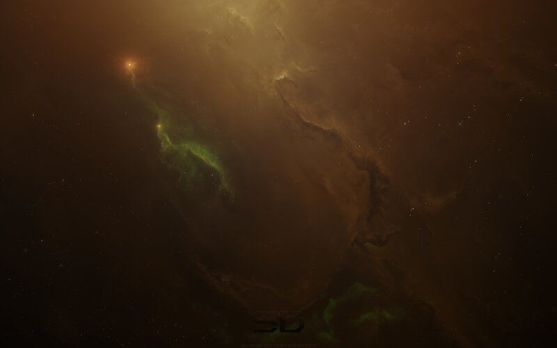 Nebula with Green Gas