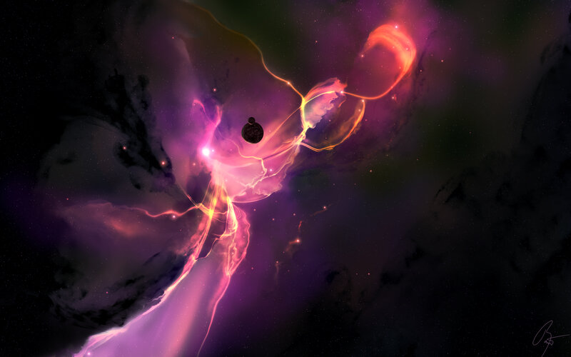 Nebula with Planet