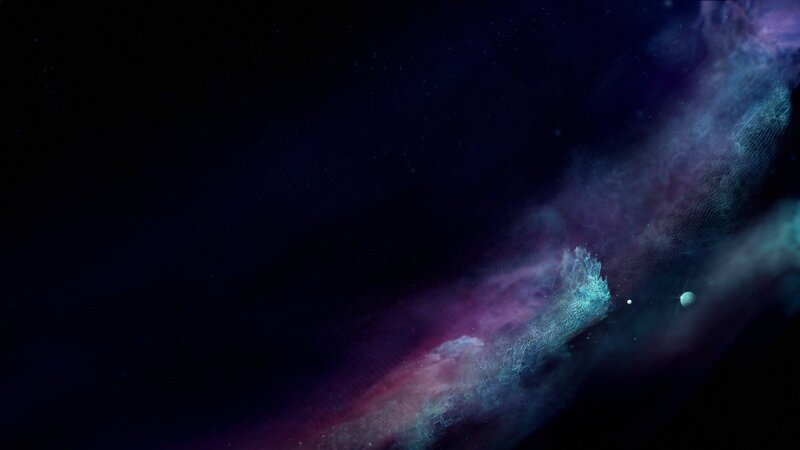 Nebula with Planets — Purple, Cosmic