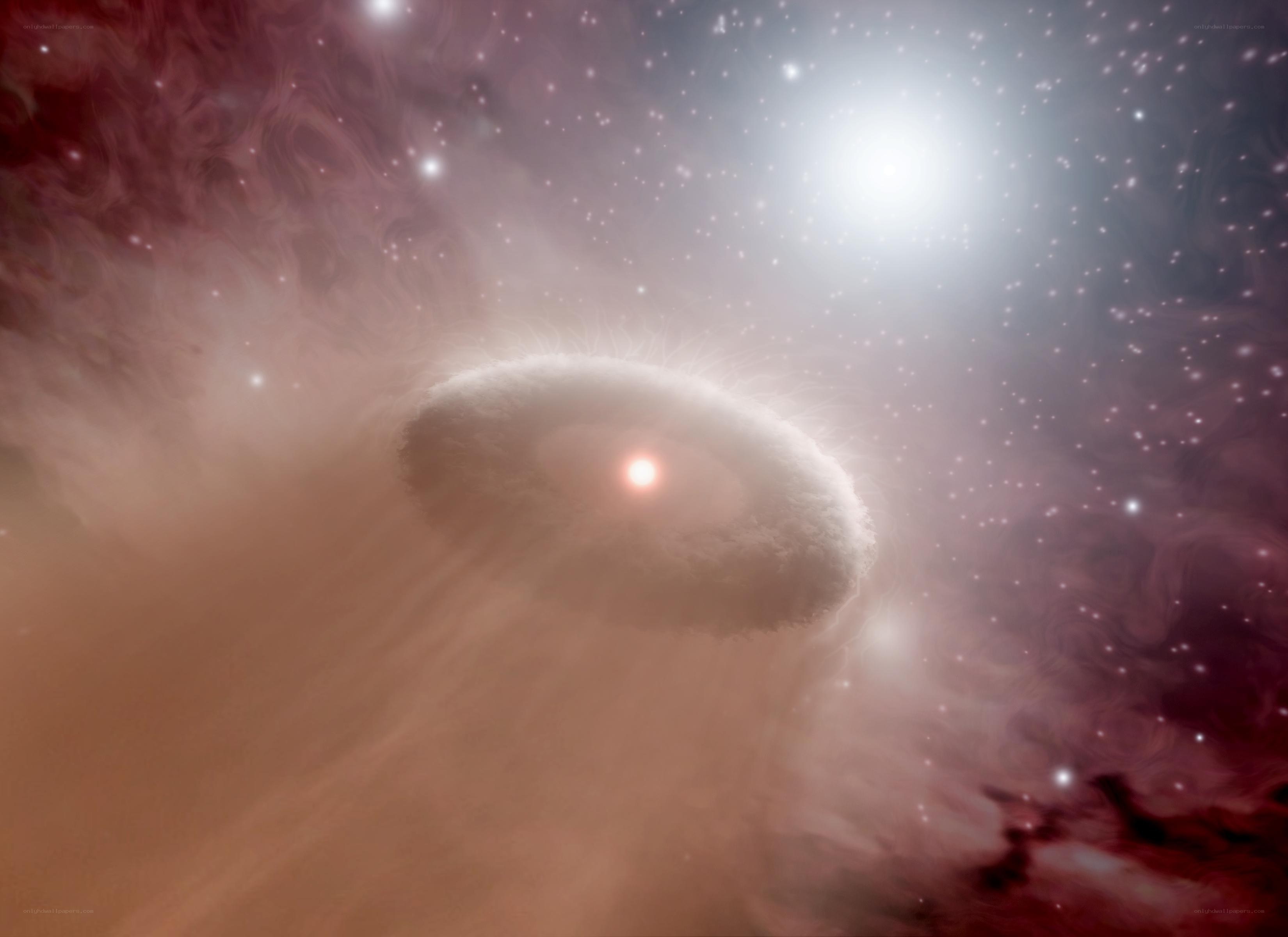 Nebula with protostar