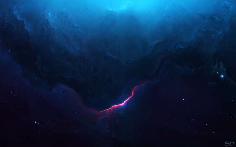 Nebula with Red Filament