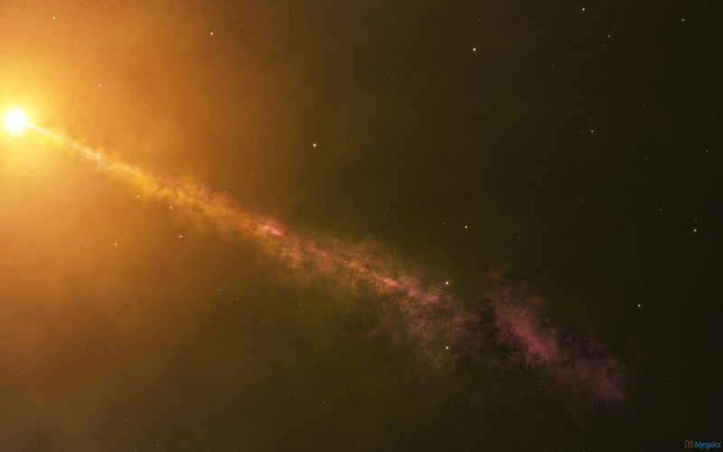 Nebula with Star — Orange, Dramatic