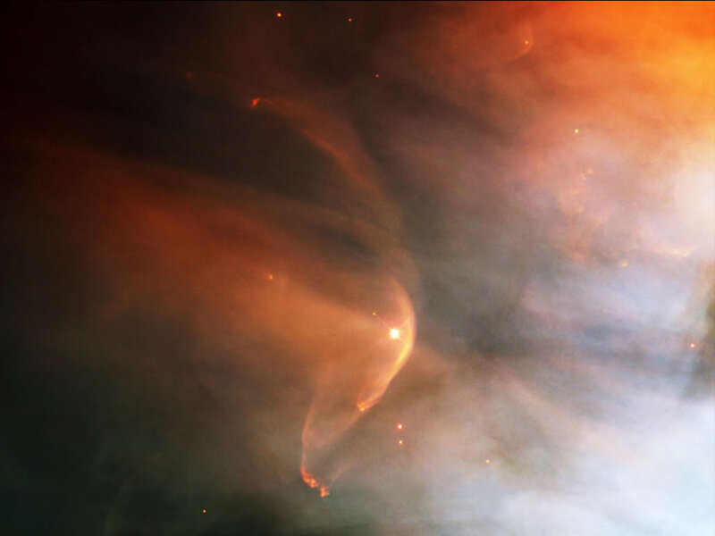 Nebula with Star — Orange