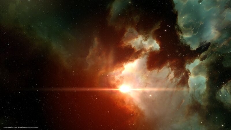 Nebula with Star — Red, Dramatic