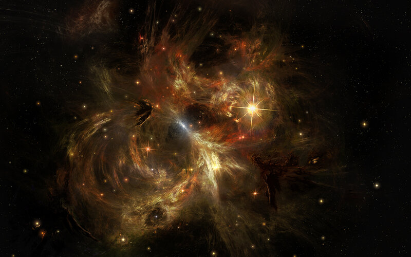 Nebula with Stars — Black, Cosmic