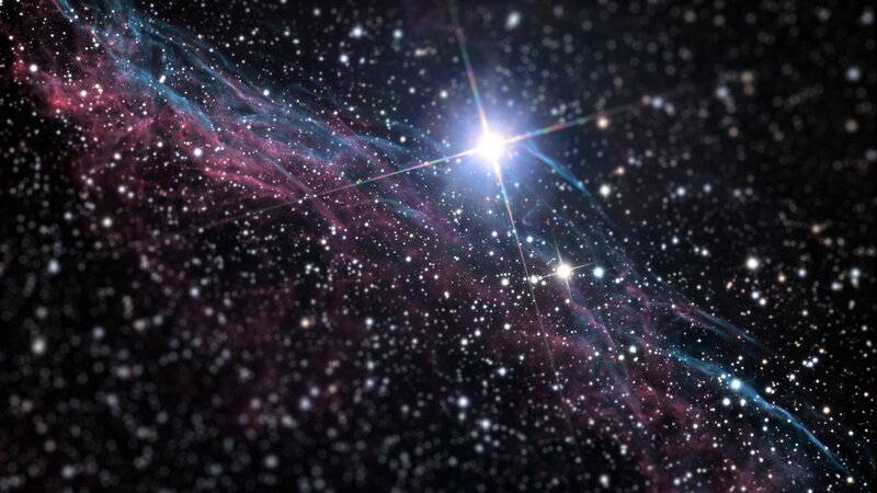Nebula with Stars — Black, Dramatic, Night, Photograph