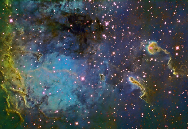 Nebula with Stars — Blue, Gas Clouds