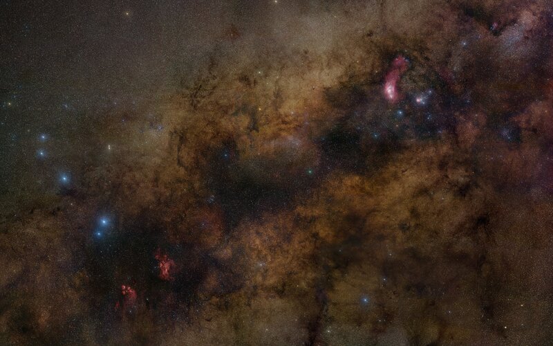 Nebula with Stars — Brown, Cosmic, Night