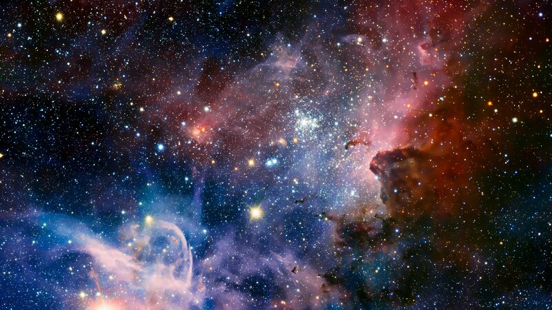 Nebula with Stars — Cosmic, Red