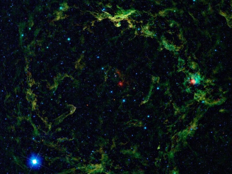 Nebula with Stars — Green, Cosmic