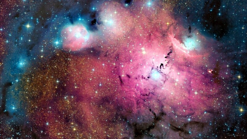 Nebula with Stars — Pink, Cosmic, Photograph