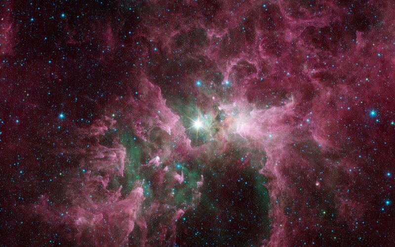 Nebula with Stars — Purple, Cosmic, Night