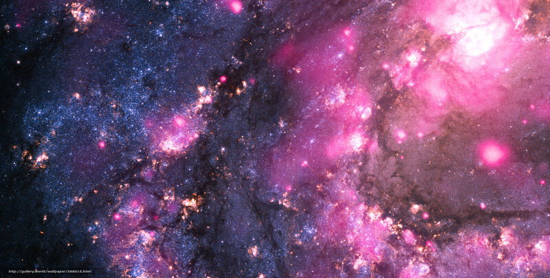 Nebula with Stars — Purple, Cosmic, Photograph, Gas Clouds, Dust