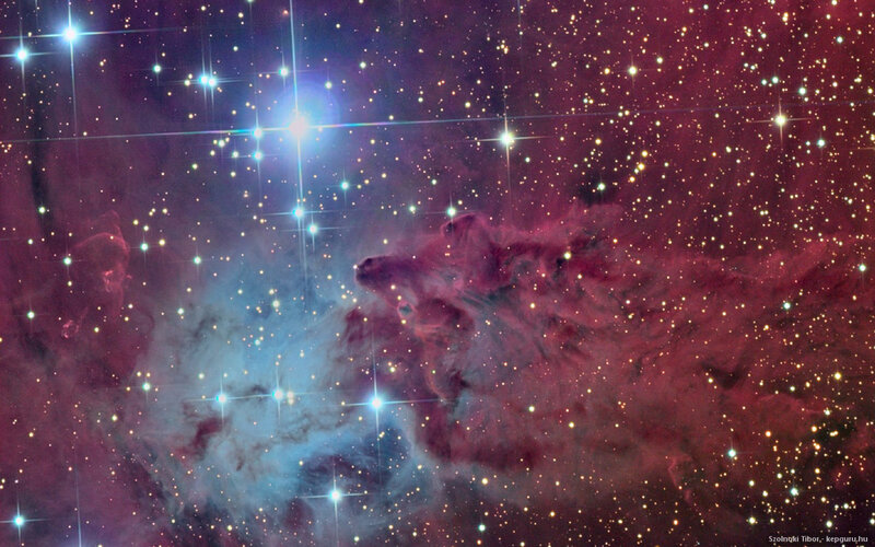 Nebula with Stars — Purple, Cosmic, Photograph