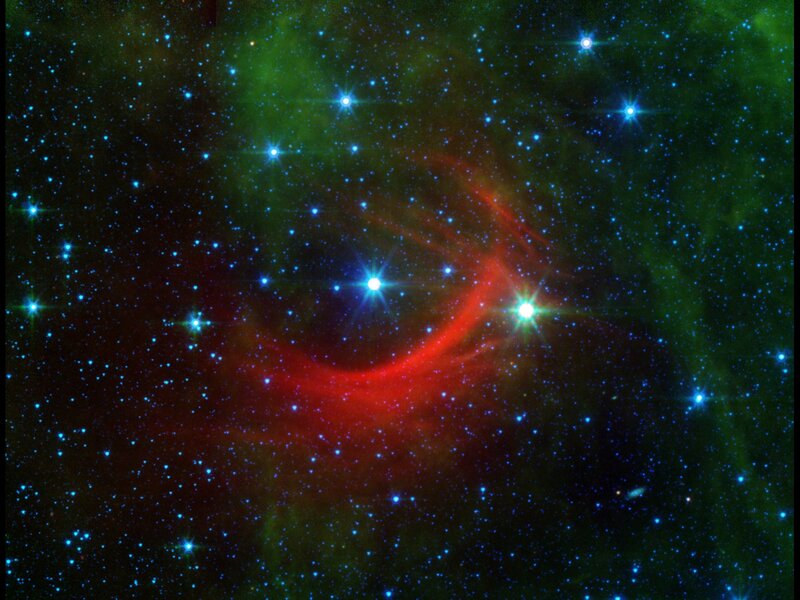 Nebula with Stars — Red, Cosmic, Photograph