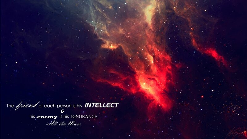 Nebula with Stars — Red, Dramatic, Night, Digital Art