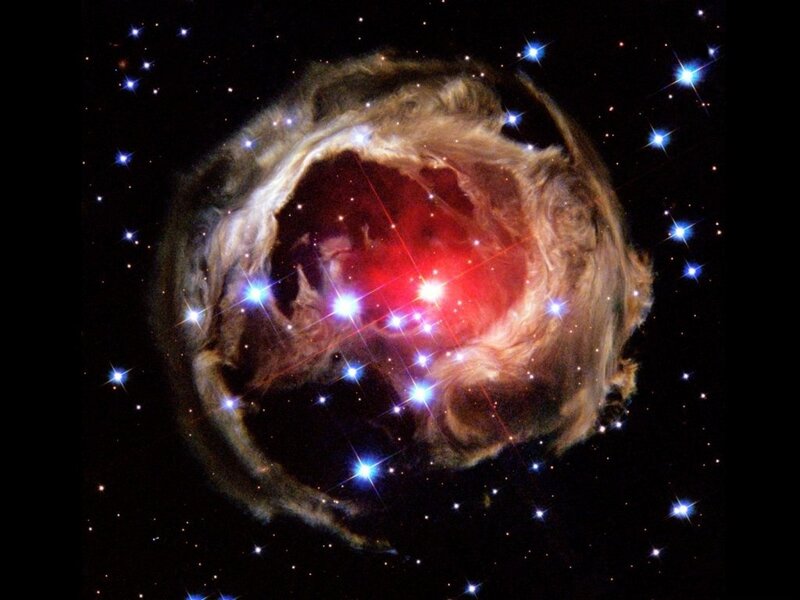 Nebula with Stars — Red
