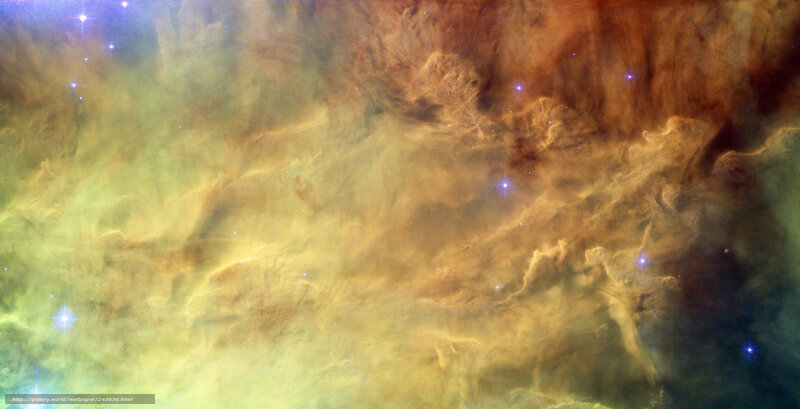 Nebula with Stars — Yellow, Cosmic, Photograph