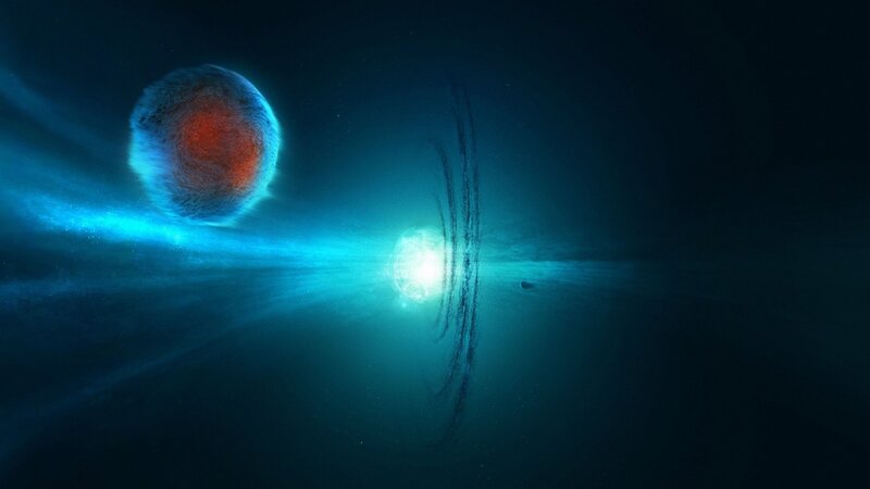 Nebula with Two Stars