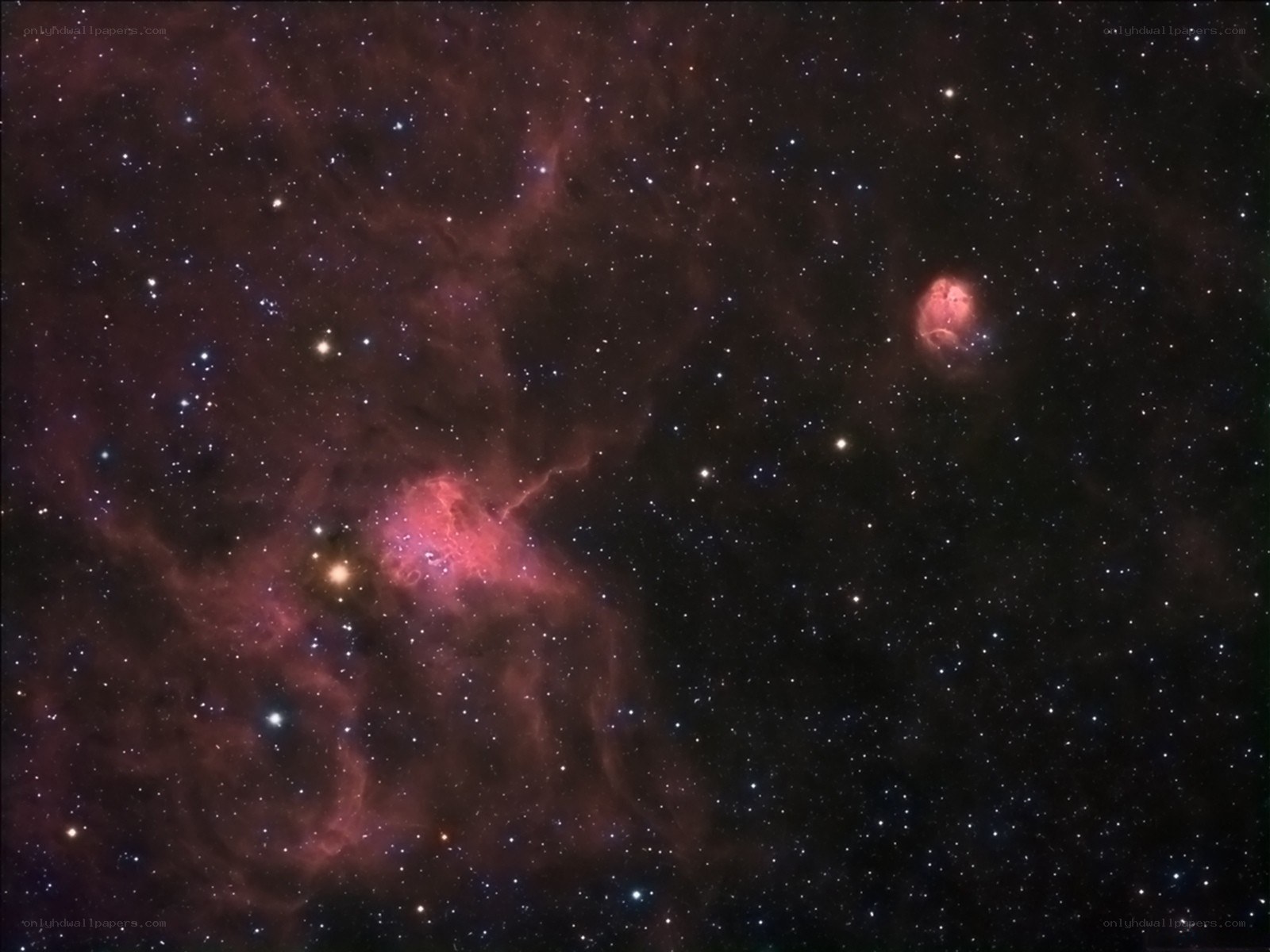 Nebulae in the night sky
