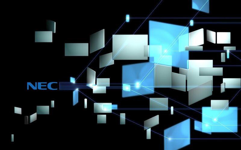 NEC Logo with Digital Cubes
