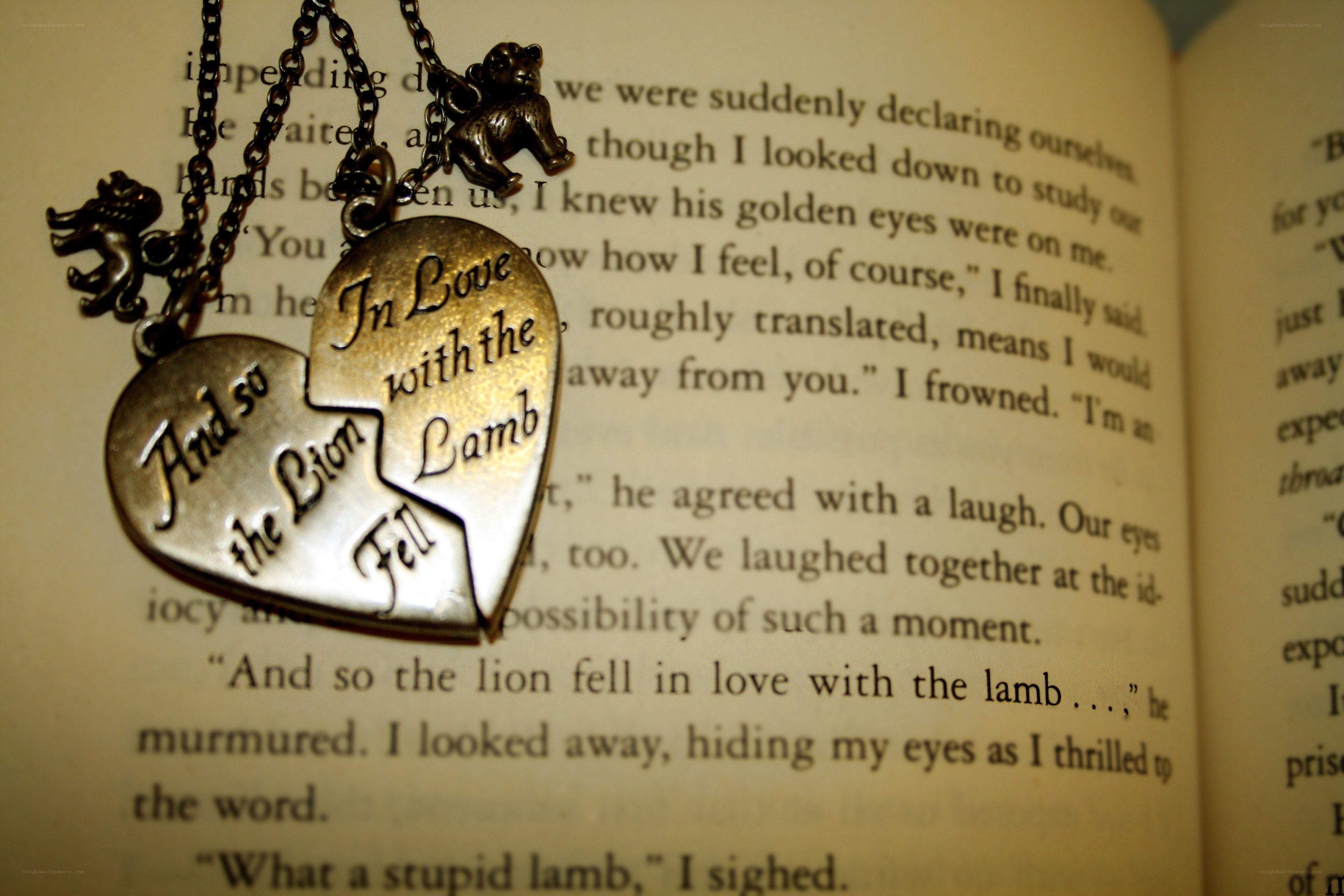 necklace on book page