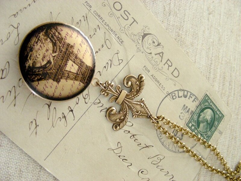 Necklace on Postcard