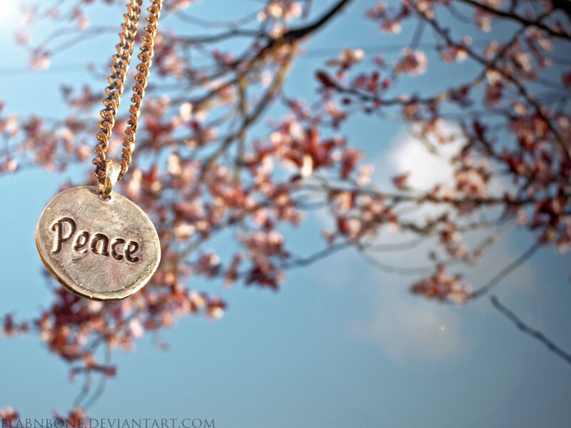 Necklace with Peace Pendant
