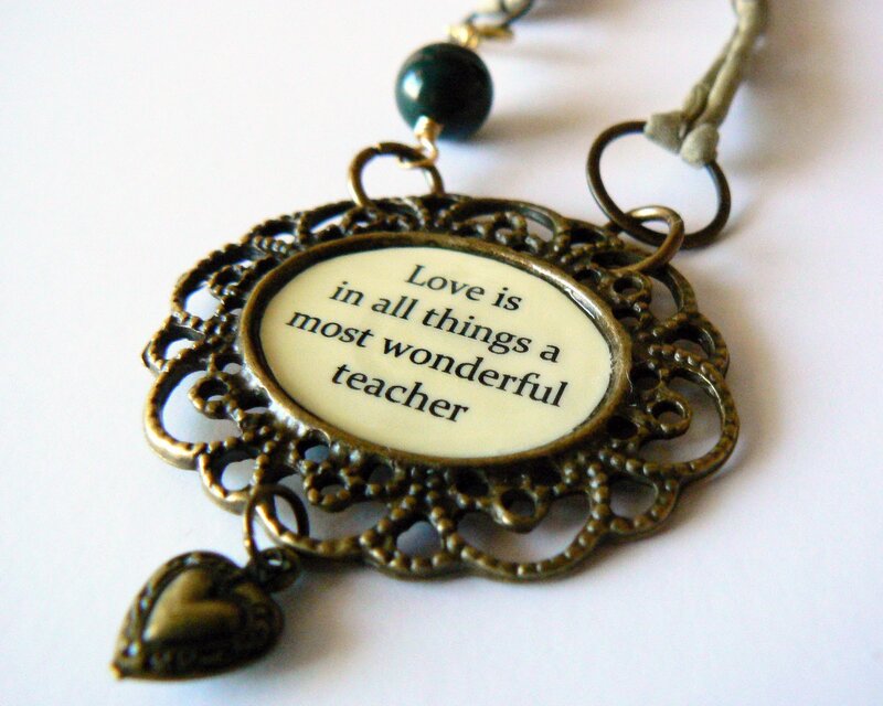 Necklace with Quote Pendant