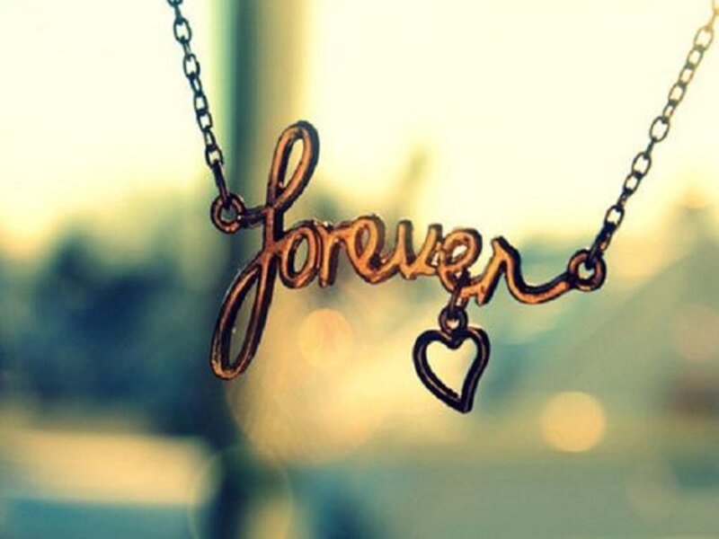 Necklace with Word 'forever'