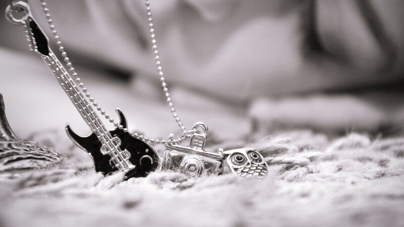 Necklaces on Fabric