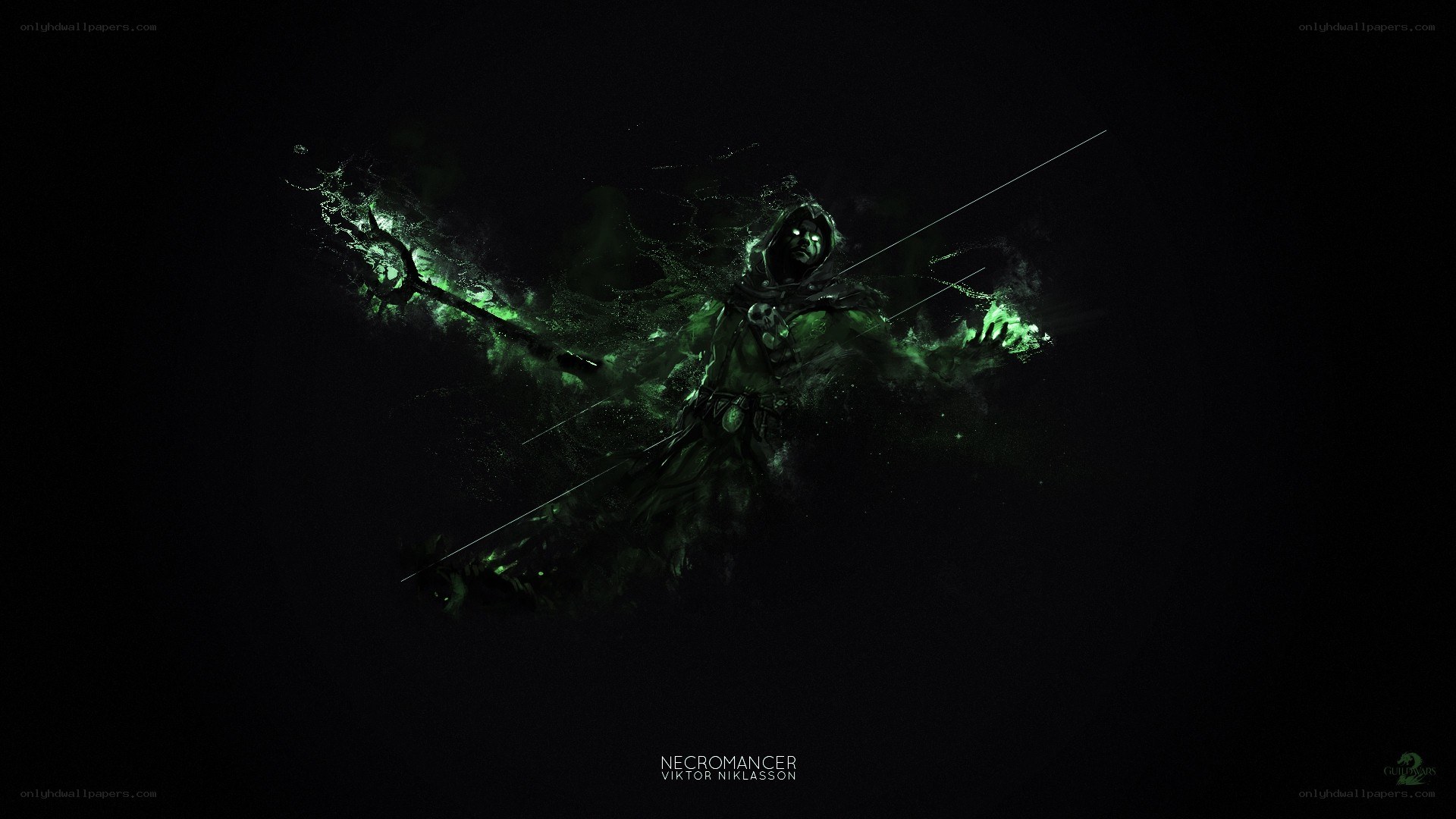 Necromancer in green mist