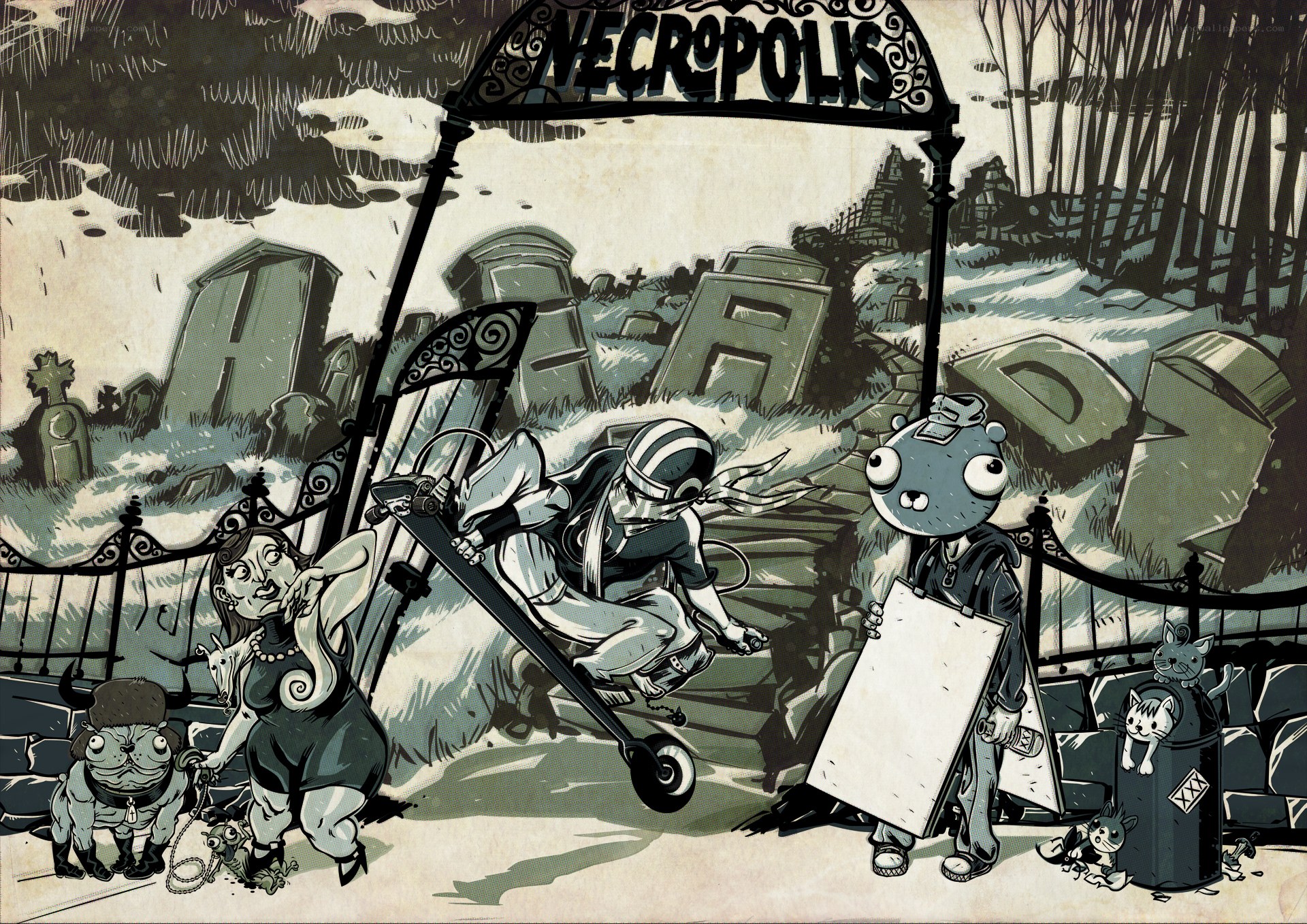 Necropolis entrance scene