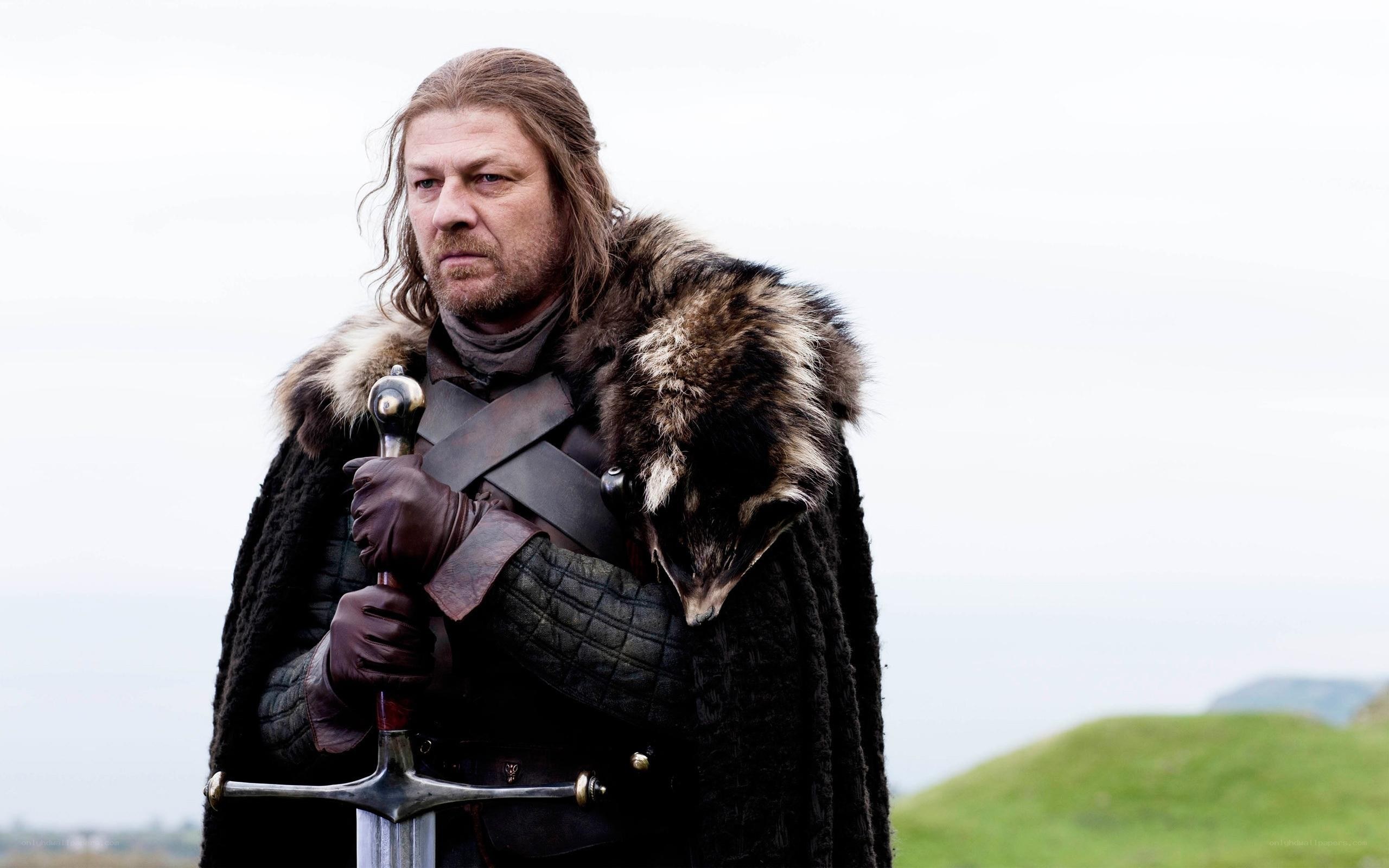 Ned Stark holding sword