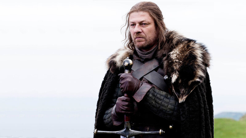 Ned Stark holding sword