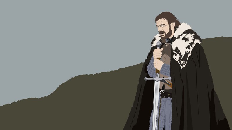 Ned Stark with sword