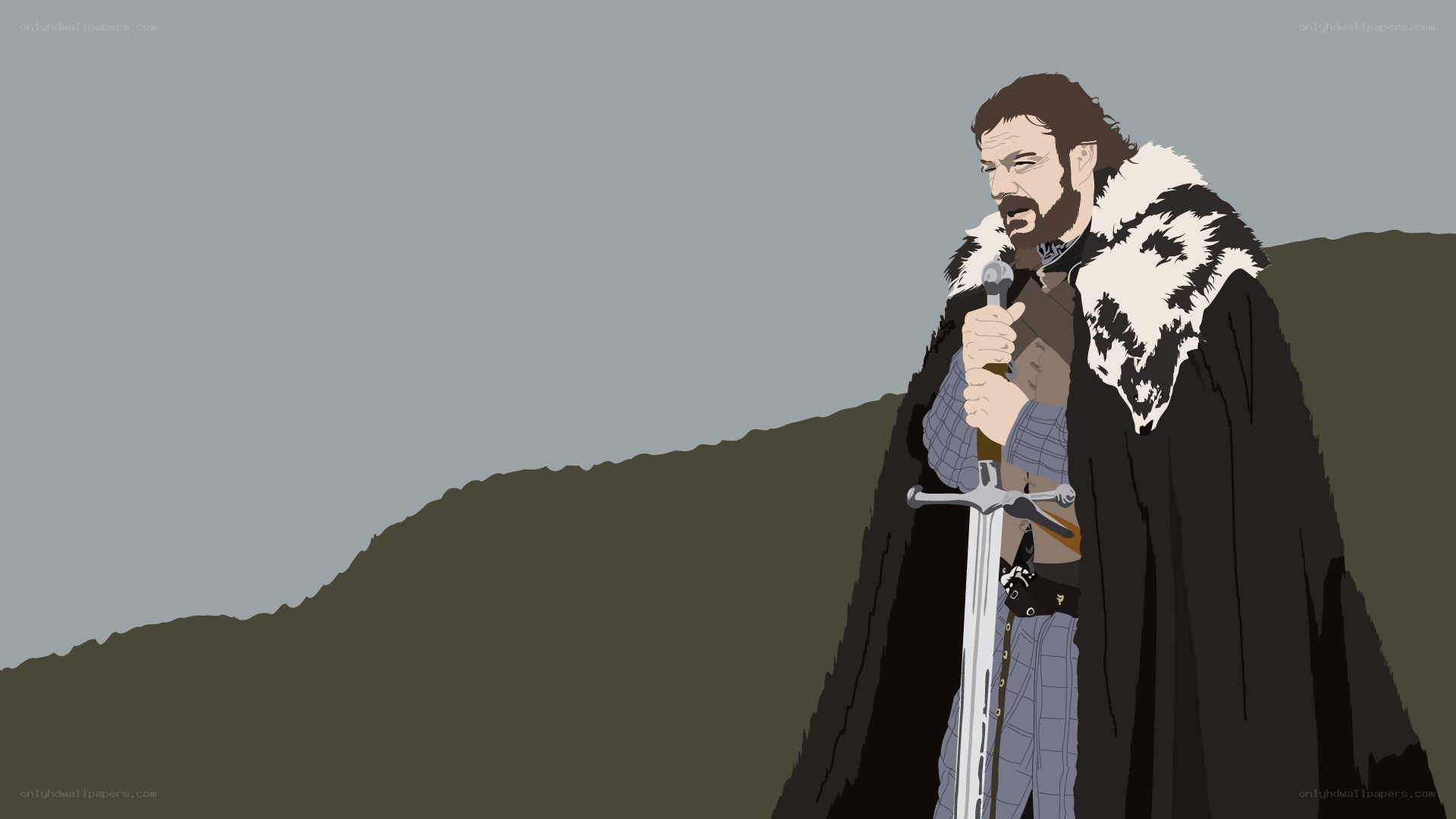 Ned Stark with sword