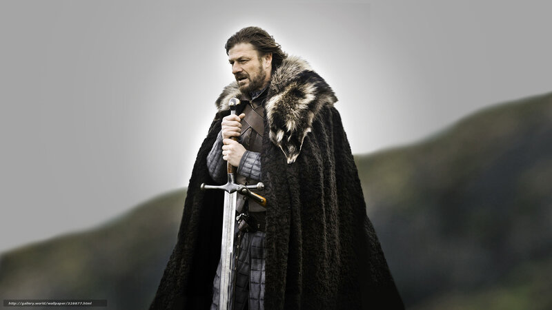 Ned Stark with sword