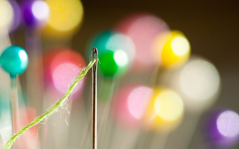 Needle with Green Thread